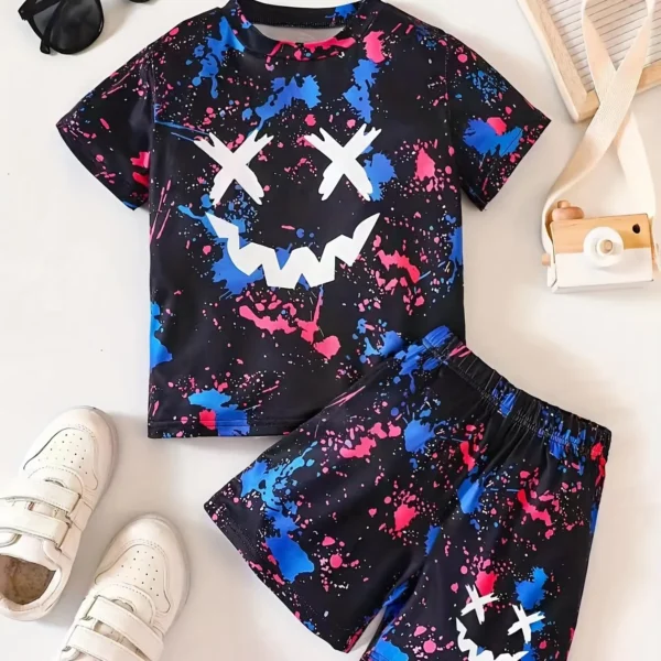 Children's Clothing Suit for Boy Short Sleeve Kids Shorts - Image 2