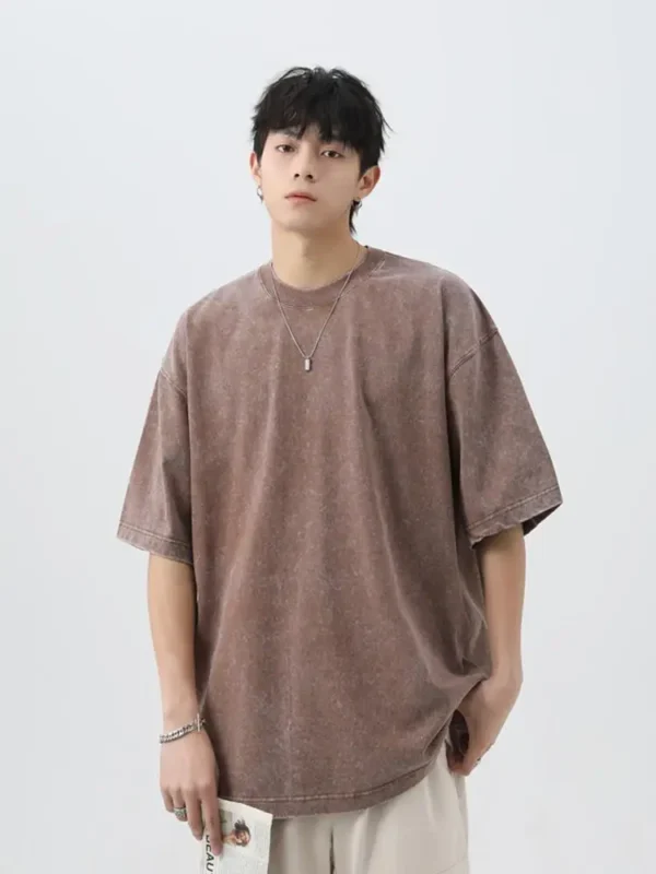 Japanese Korean Style Stir Fried Snowflake T-Shirts Men - Image 5