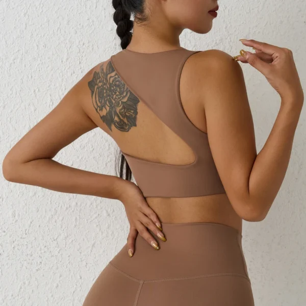 Sexy Backless Women Crop Top Fitness Solid Sports gym bra - Image 5