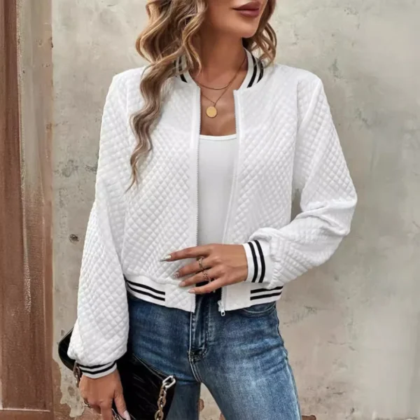 Women's Clothing New Fashion Zipper Baseball Jacket Jacket - Image 2
