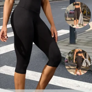 Women's High Waisted Capri Pants Super Soft No See Through Workout