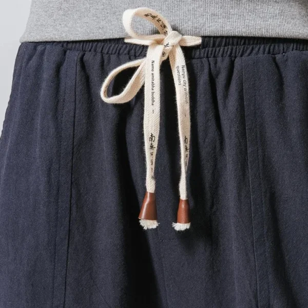 Japanese Style Cotton Linen Pants Plus Size Chinese Style - Image 4