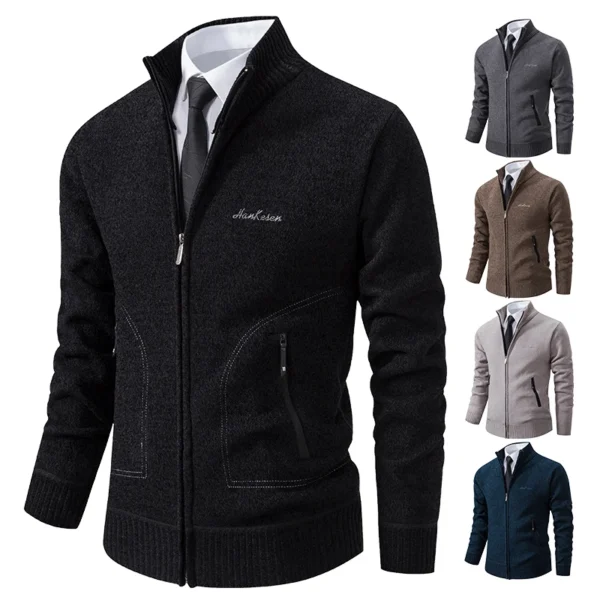 2023 Knitwear Spring and Autumn Men's Stand-up Collar - Image 4