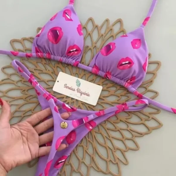 2025 Women's Bikini Swimsuit Women's Split Solid Color - Image 4