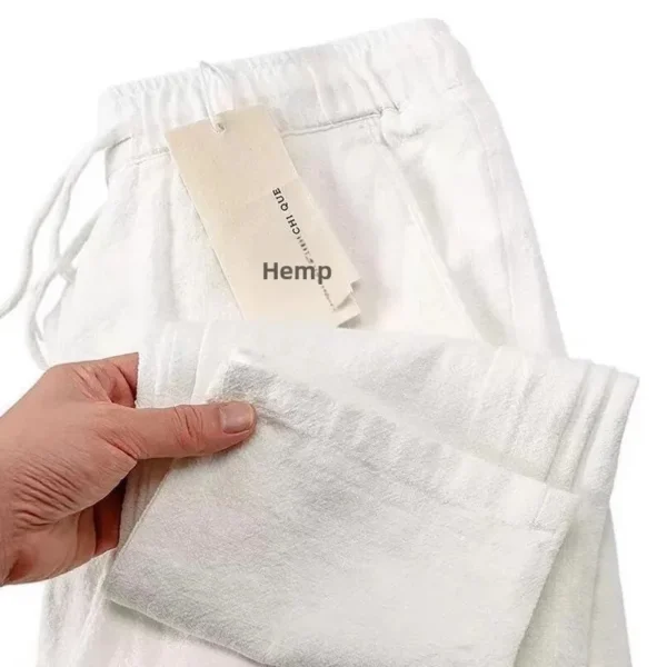 Casual Cotton Linen Men's Straight Leg - Image 5