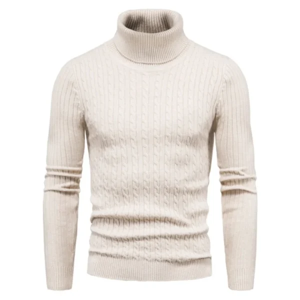 Autumn Winter Turtleneck Pullovers Warm Men's Sweater - Image 6