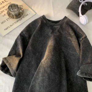 230G Cotton Retro T-shirt Drop-shoulder Sleeve