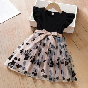 Girl Clothes Ruffles Tulle Elegant Princess Birthday  Dress