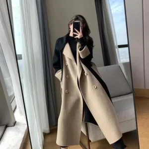 Women's Long Slimming Overcoat Woolen Jacket