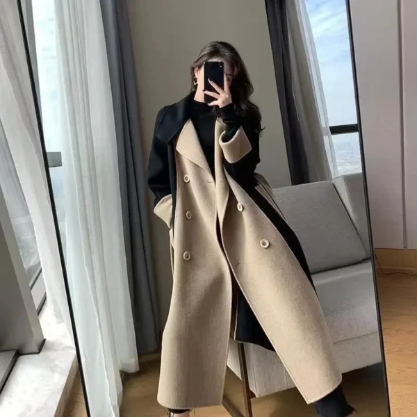 Women's Long Slimming Overcoat Woolen Jacket