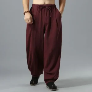 Summer Zen Cotton Linen Men's Wearbloomers Chinese Ethnic