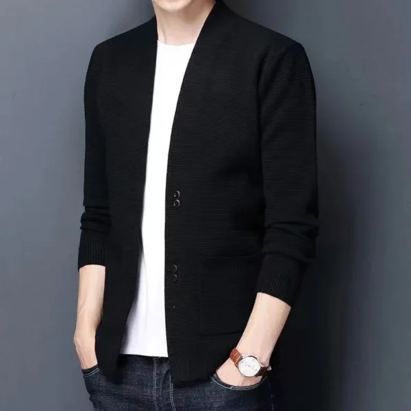 Autumn/Winter Men's Light Luxury  Knitted Cardigan - Image 4