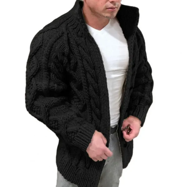 Winter Autumn Men Sweater Buttons Cardigan - Image 4