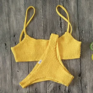Bikini For Women Fold Push-Up Knitting Bra Bandage Bikini