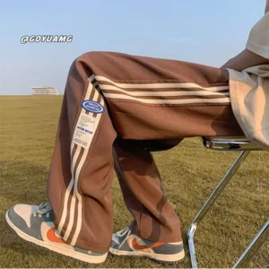 Casual Trendy American Style Youth Ice Silk Pants