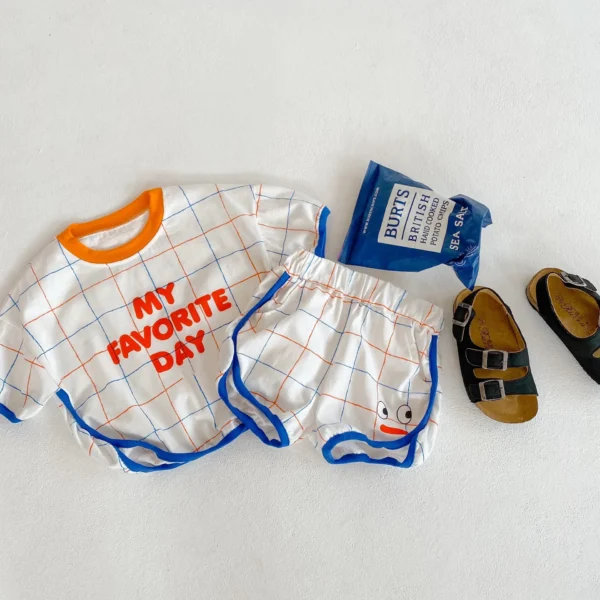 Summer Boy's Suit Short-sleeved T-shirt +Shorts - Image 4