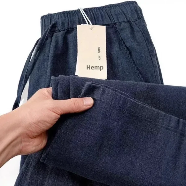Casual Cotton Linen Men's Straight Leg - Image 4