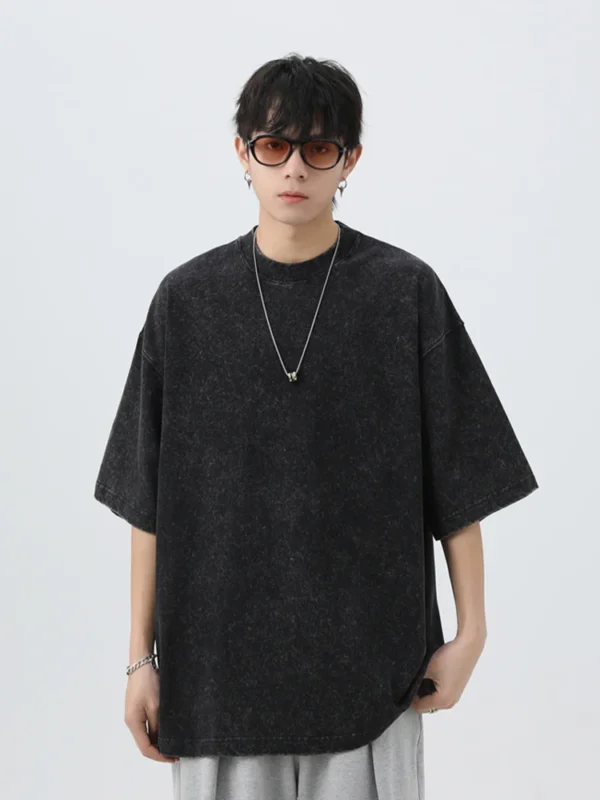 Japanese Korean Style Stir Fried Snowflake T-Shirts Men - Image 3
