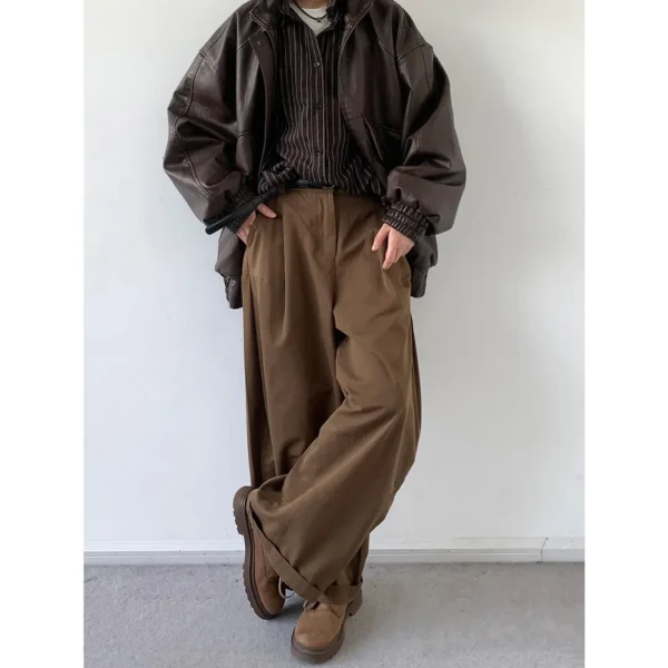 Japanese Vintage Basic Workwear Trousers For Men - Image 2