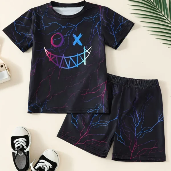 Children's Clothing Suit for Boy Short Sleeve Kids Shorts - Image 6