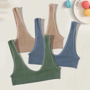Sexy Seamless Sport Bra Bra Wire Free Rib Brassiere Women's