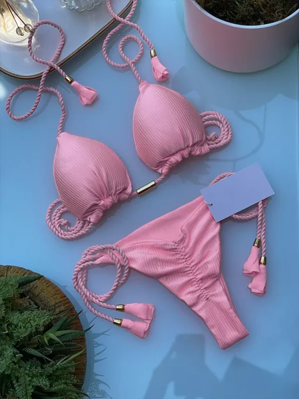 Adjustable Bandage Bikini Set  Swimwear Swimsuit Woman Sexy Bathing - Image 2