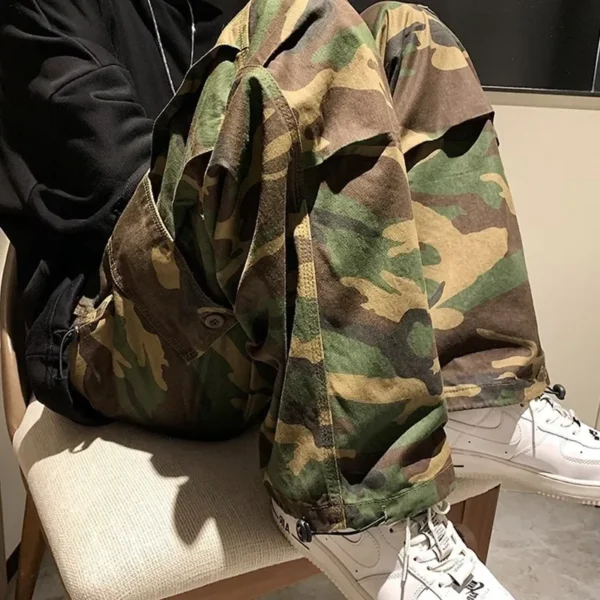 Trendy Vintage Camouflage Cargo Pants Men's - Image 3