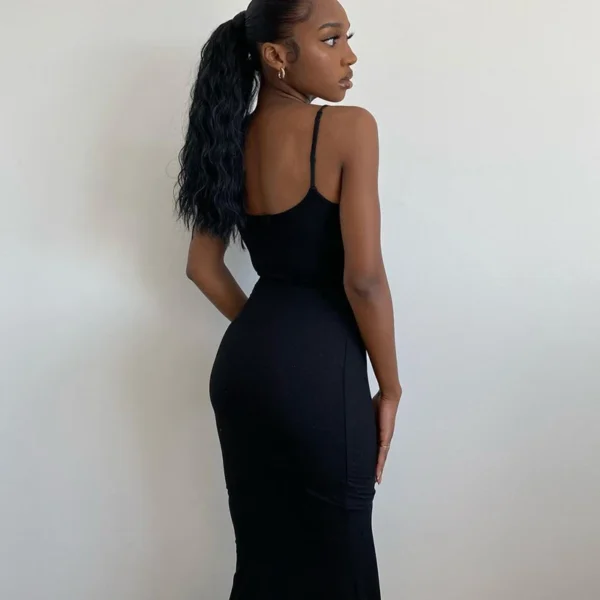 Elegant Sleeveless Backless Bodycon Maxi Party Dress - Image 4